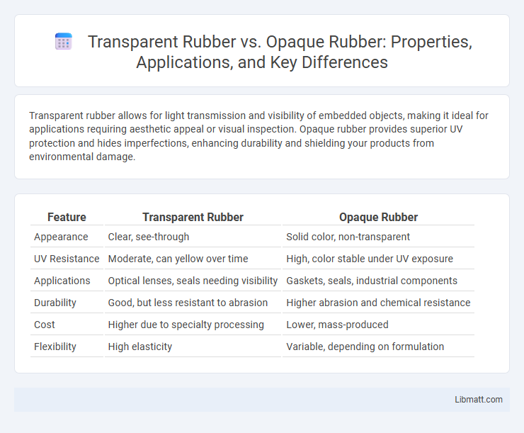 Transparent Rubber vs. Opaque Rubber: Properties, Applications, and Key Differences