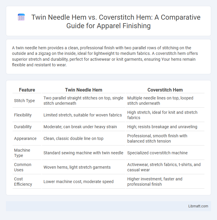 Twin Needle Hem vs. Coverstitch Hem: A Comparative Guide for Apparel Finishing