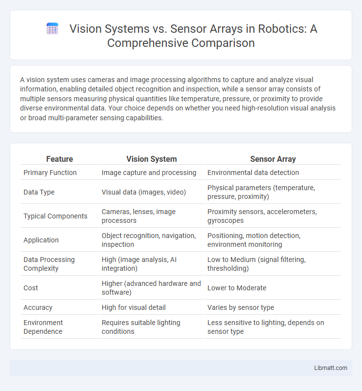 Vision Systems vs. Sensor Arrays in Robotics: A Comprehensive Comparison