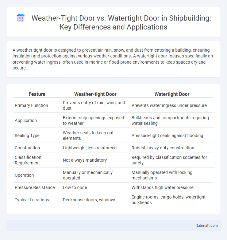 Weather-Tight Door vs. Watertight Door in Shipbuilding: Key Differences and Applications