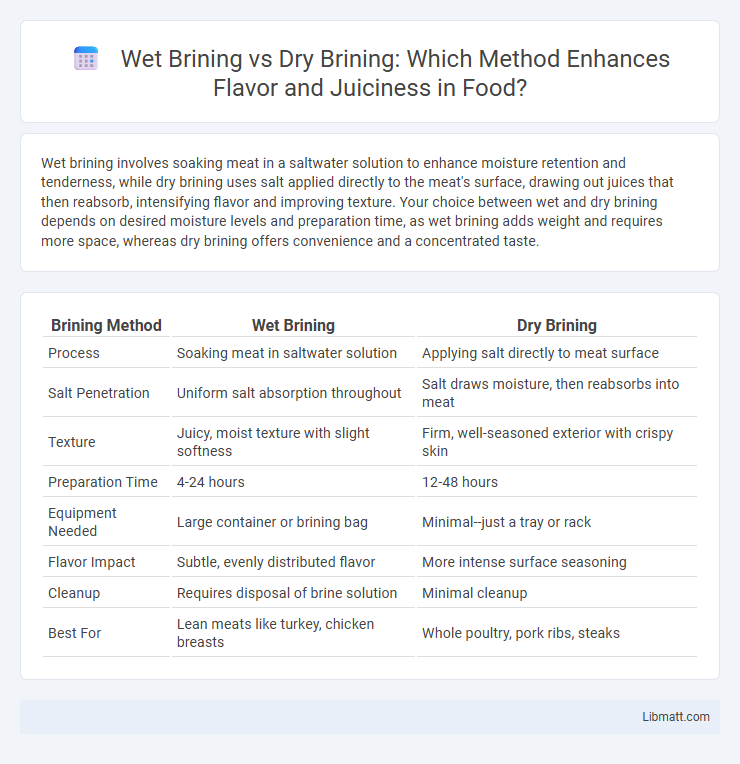 Wet Brining vs Dry Brining: Which Method Enhances Flavor and Juiciness in Food?