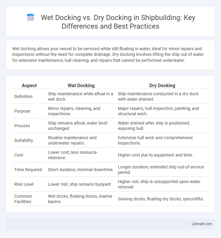 Wet Docking vs. Dry Docking in Shipbuilding: Key Differences and Best Practices
