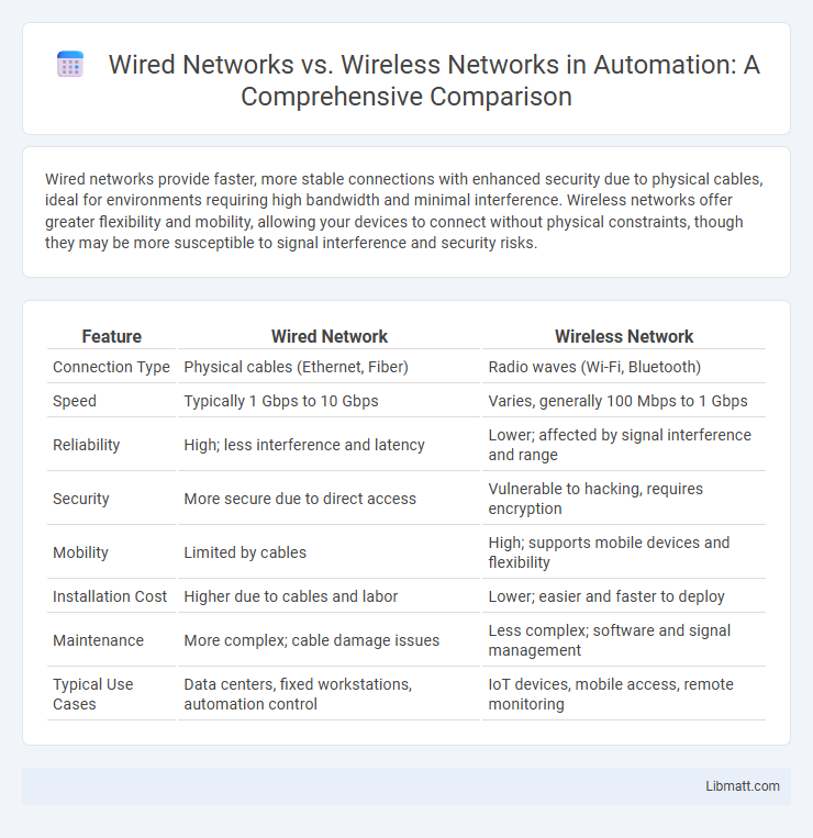 Wired Networks vs. Wireless Networks in Automation: A Comprehensive Comparison