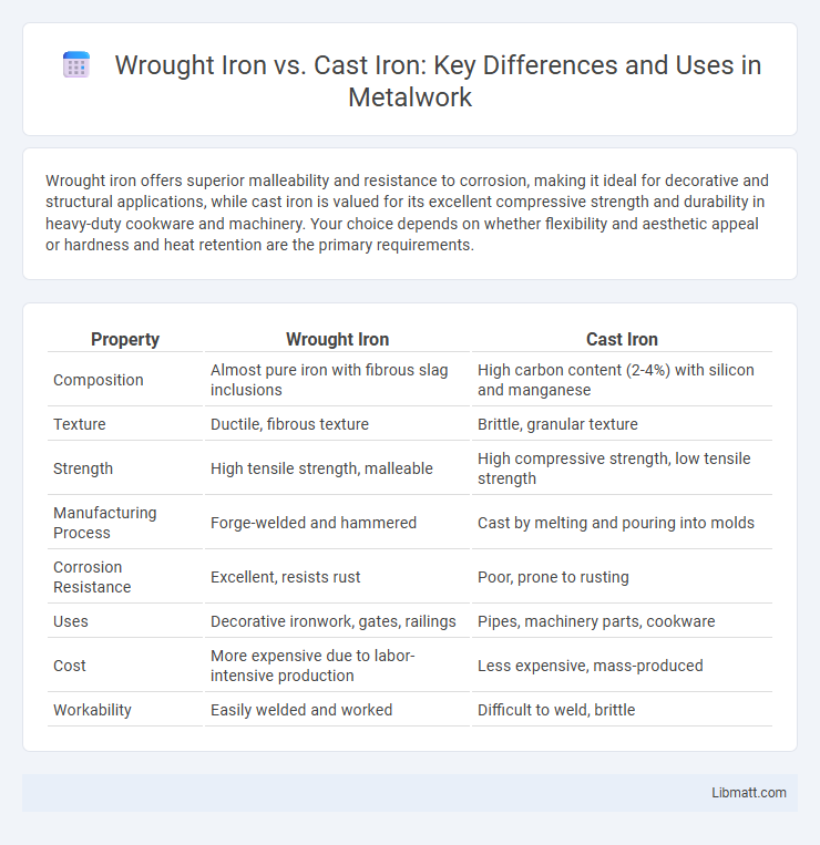 Wrought Iron vs. Cast Iron: Key Differences and Uses in Metalwork