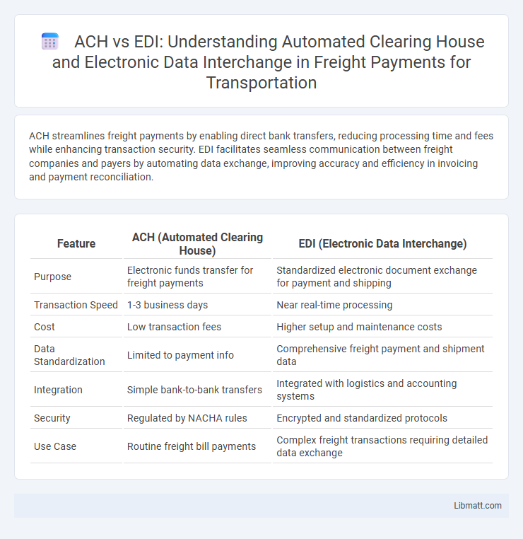 ACH vs EDI: Understanding Automated Clearing House and Electronic Data Interchange in Freight Payments for Transportation