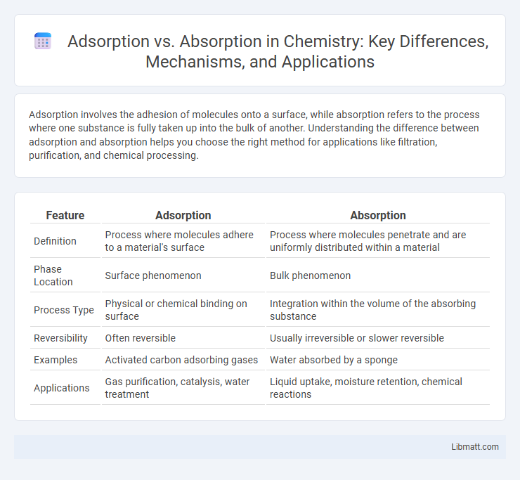 Adsorption vs. Absorption in Chemistry: Key Differences, Mechanisms, and Applications