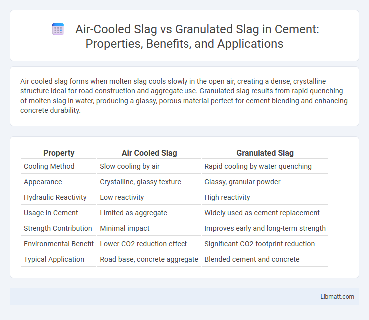 Air-Cooled Slag vs Granulated Slag in Cement: Properties, Benefits, and Applications