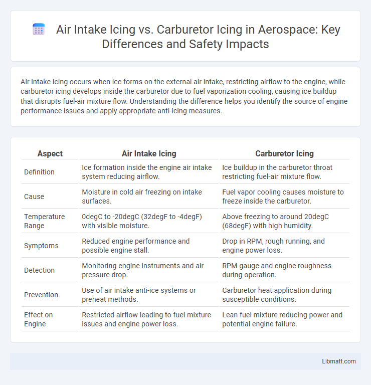 Air Intake Icing vs. Carburetor Icing in Aerospace: Key Differences and Safety Impacts