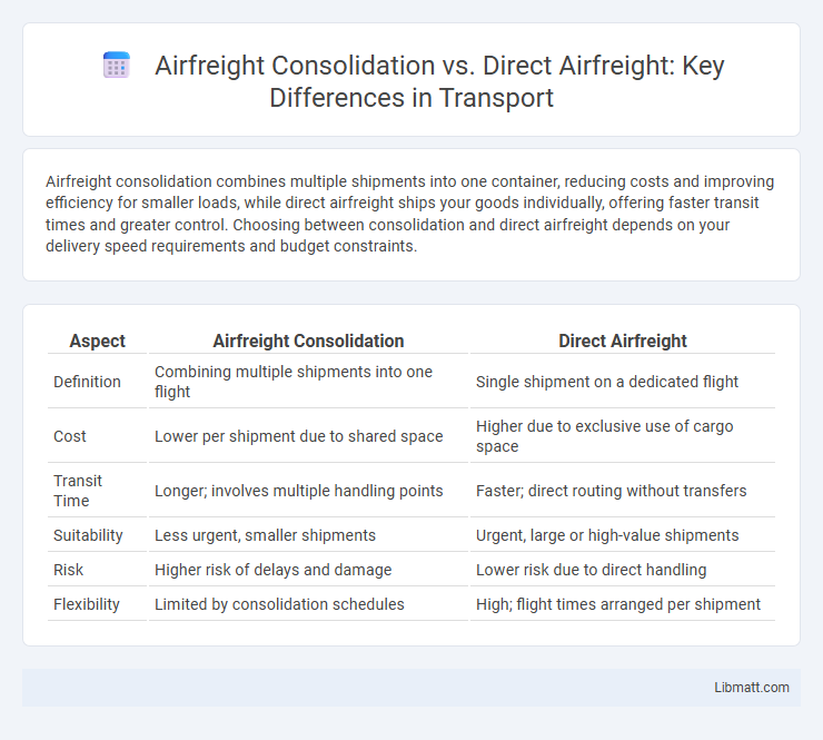 Airfreight Consolidation vs. Direct Airfreight: Key Differences in Transport