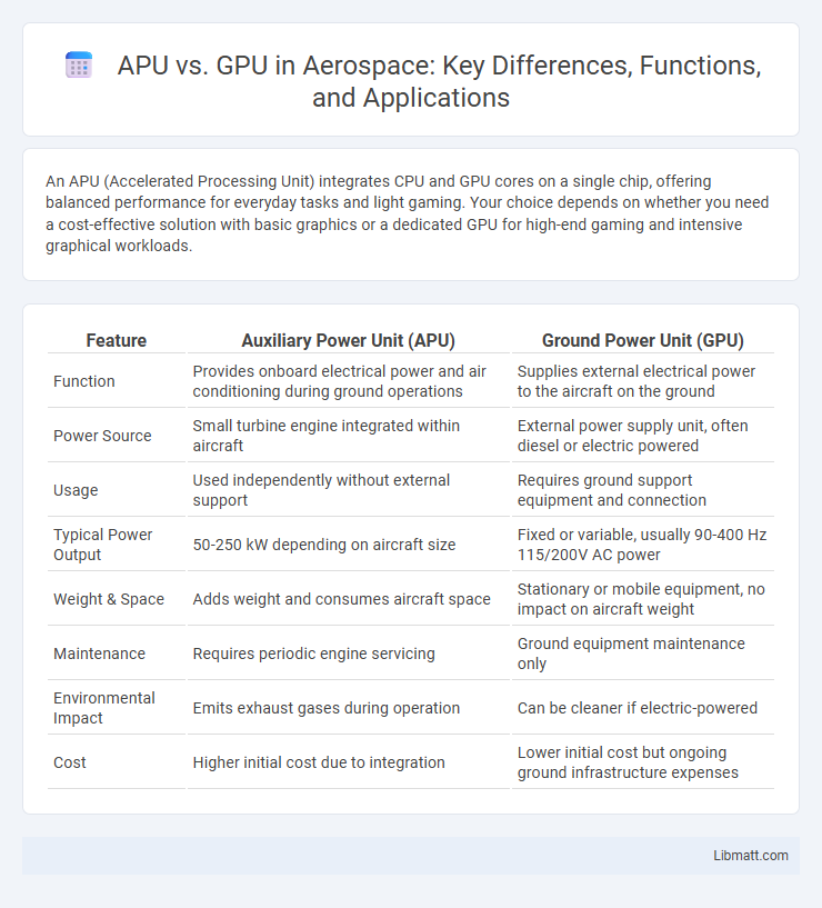 APU vs. GPU in Aerospace: Key Differences, Functions, and Applications