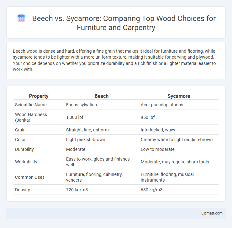 Beech vs. Sycamore: Comparing Top Wood Choices for Furniture and Carpentry