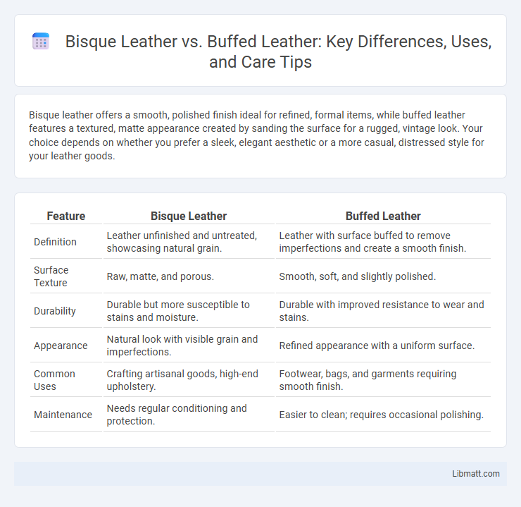 Bisque Leather vs. Buffed Leather: Key Differences, Uses, and Care Tips