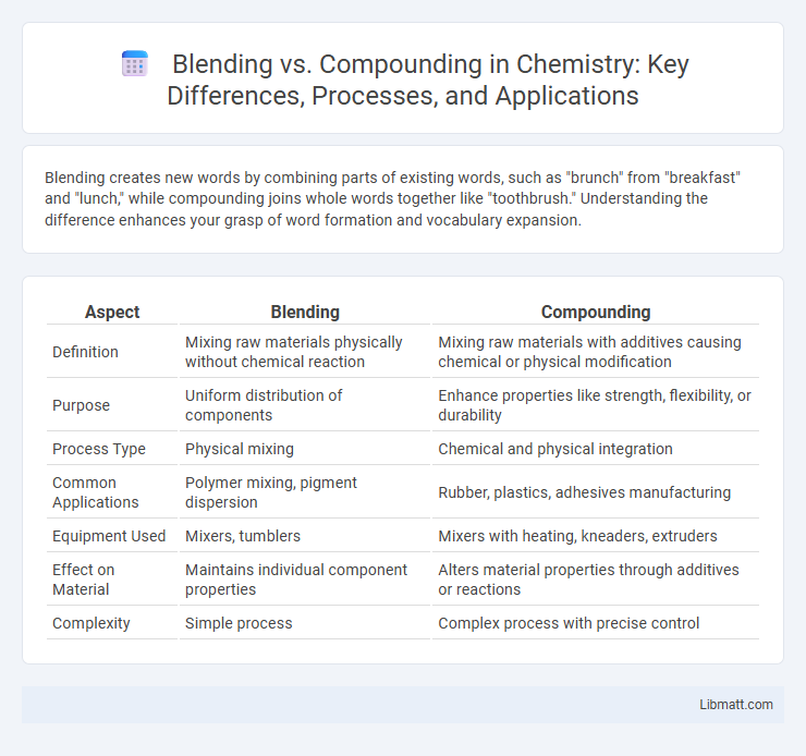 Blending vs. Compounding in Chemistry: Key Differences, Processes, and Applications