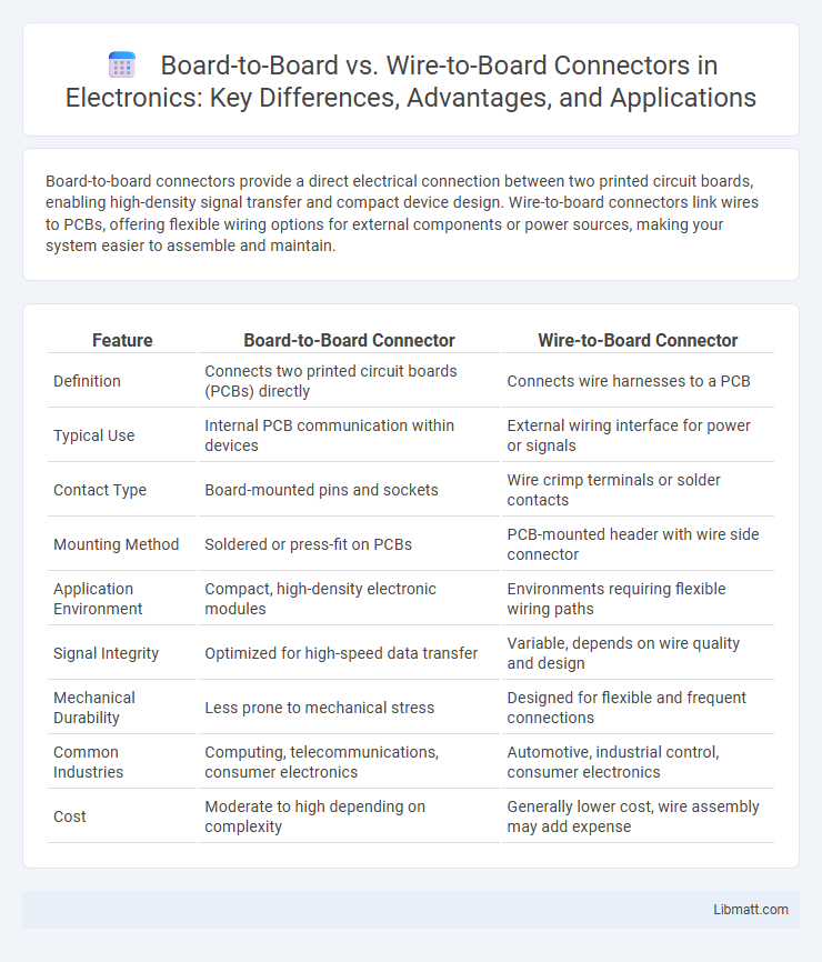 Board-to-Board vs. Wire-to-Board Connectors in Electronics: Key Differences, Advantages, and Applications