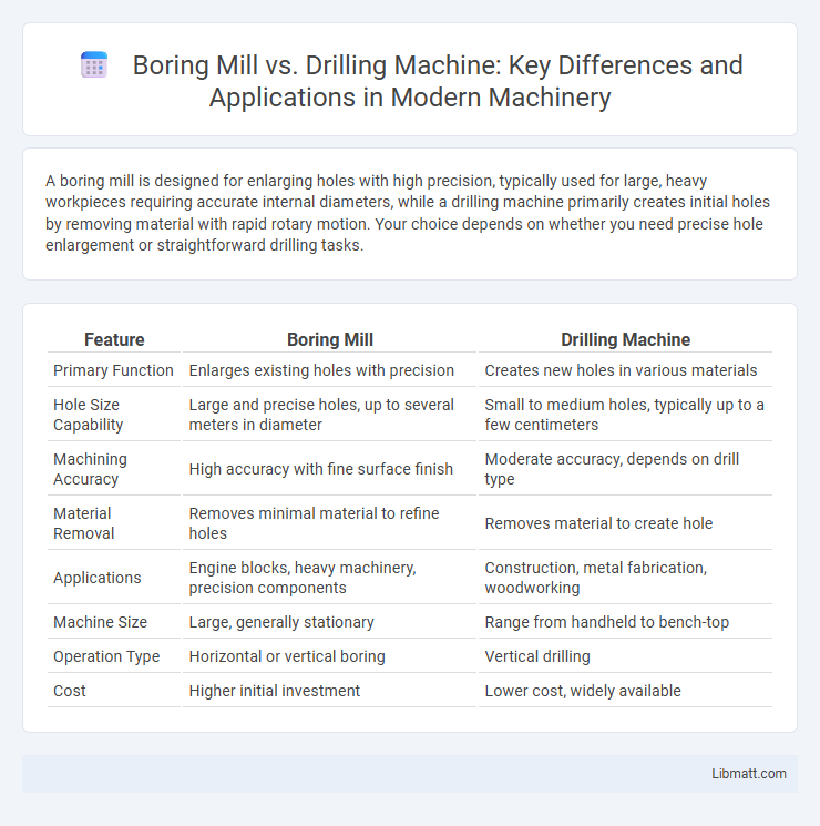 Boring Mill vs. Drilling Machine: Key Differences and Applications in Modern Machinery