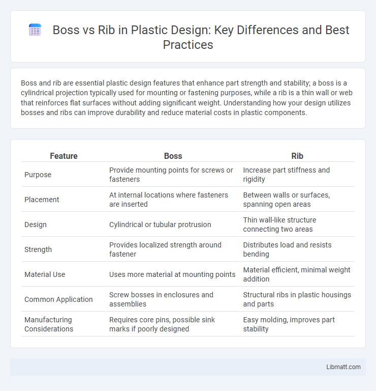 Boss vs Rib in Plastic Design: Key Differences and Best Practices