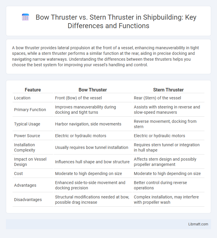 Bow Thruster vs. Stern Thruster in Shipbuilding: Key Differences and Functions