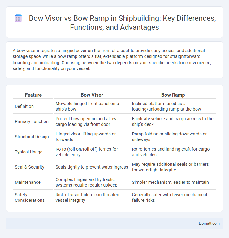 Bow Visor vs Bow Ramp in Shipbuilding: Key Differences, Functions, and Advantages