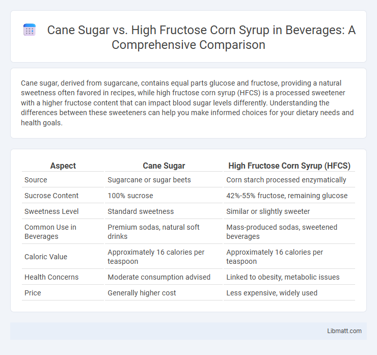 Cane Sugar vs. High Fructose Corn Syrup in Beverages: A Comprehensive Comparison