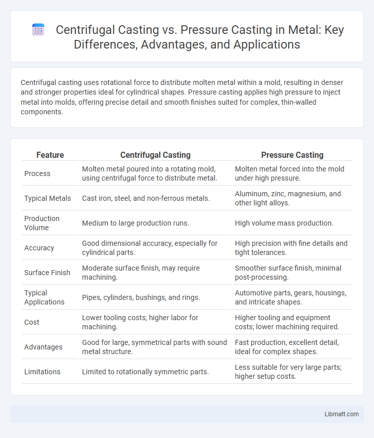 Centrifugal Casting vs. Pressure Casting in Metal: Key Differences, Advantages, and Applications