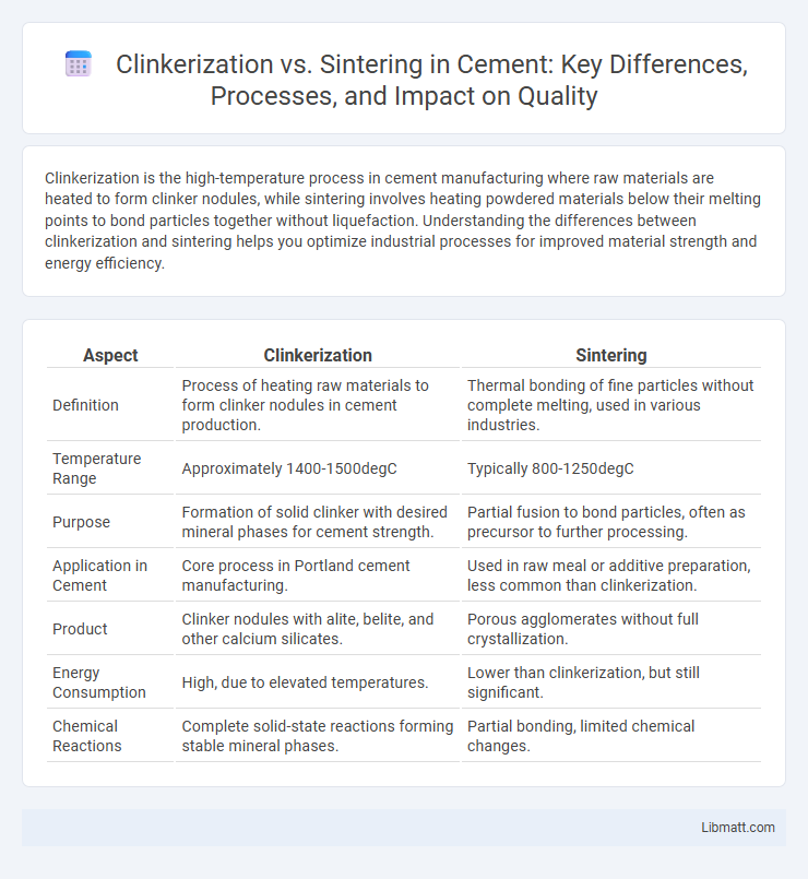 Clinkerization vs. Sintering in Cement: Key Differences, Processes, and Impact on Quality