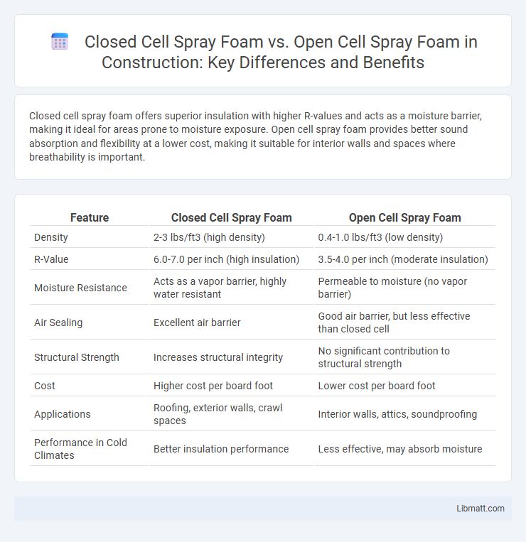 Closed Cell Spray Foam vs. Open Cell Spray Foam in Construction: Key Differences and Benefits