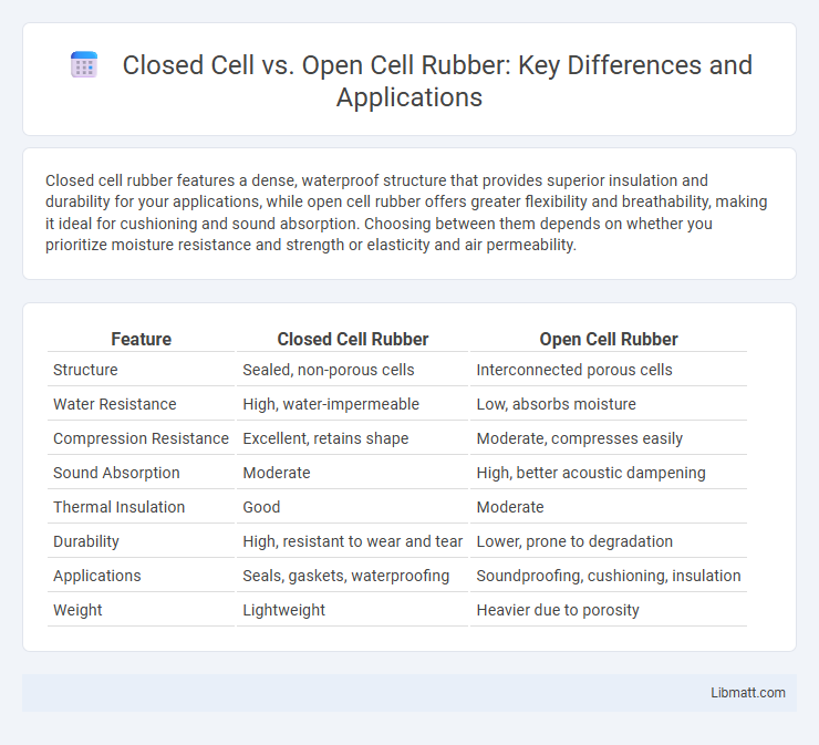 Closed Cell vs. Open Cell Rubber: Key Differences and Applications