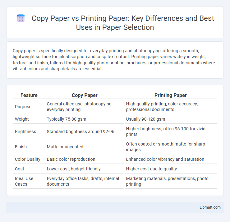Copy Paper vs Printing Paper: Key Differences and Best Uses in Paper Selection