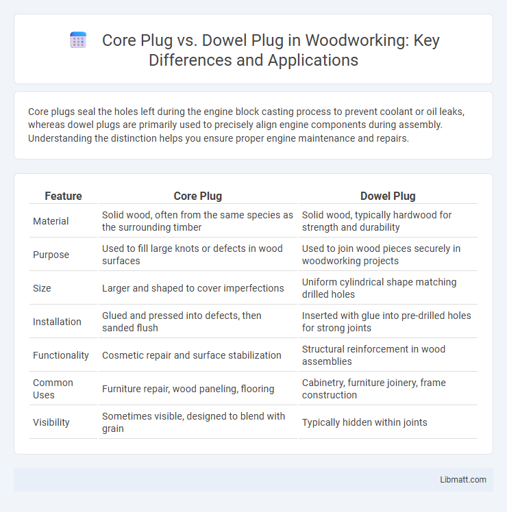 Core Plug vs. Dowel Plug in Woodworking: Key Differences and Applications
