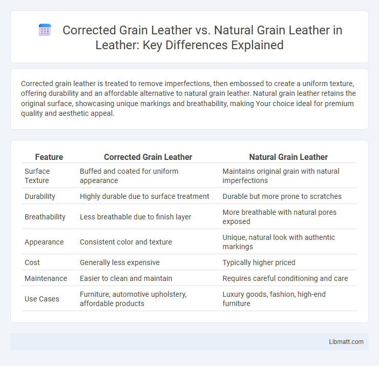 Corrected Grain Leather vs. Natural Grain Leather in Leather: Key Differences Explained