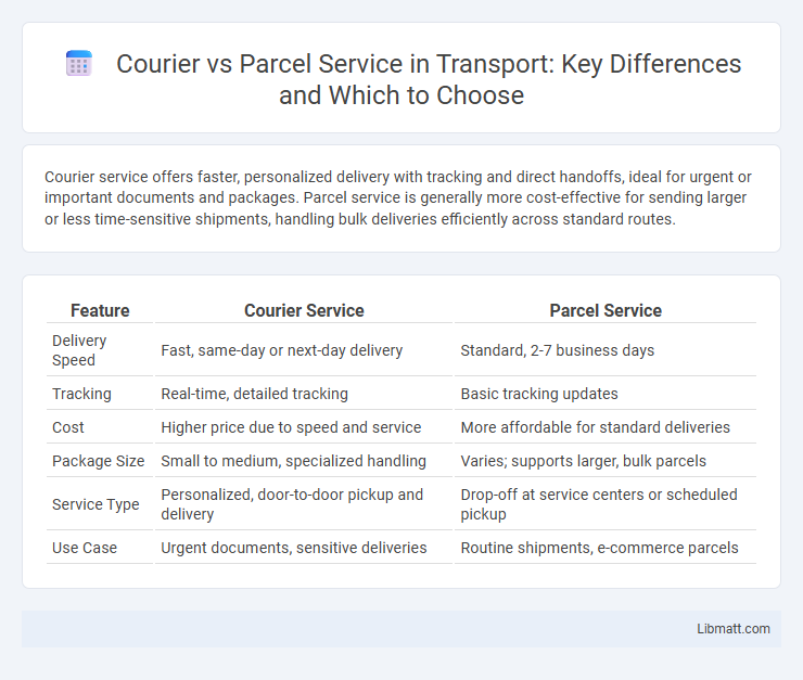 Courier vs Parcel Service in Transport: Key Differences and Which to Choose