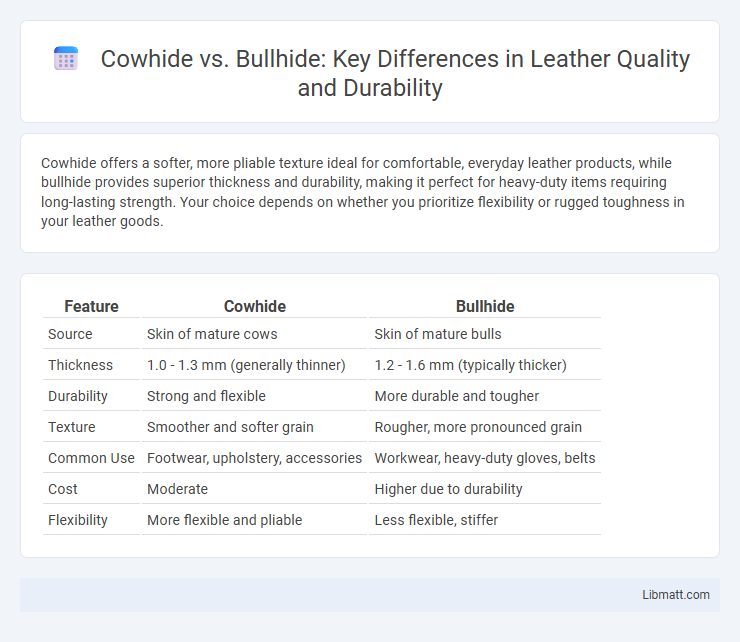 Cowhide vs. Bullhide: Key Differences in Leather Quality and Durability