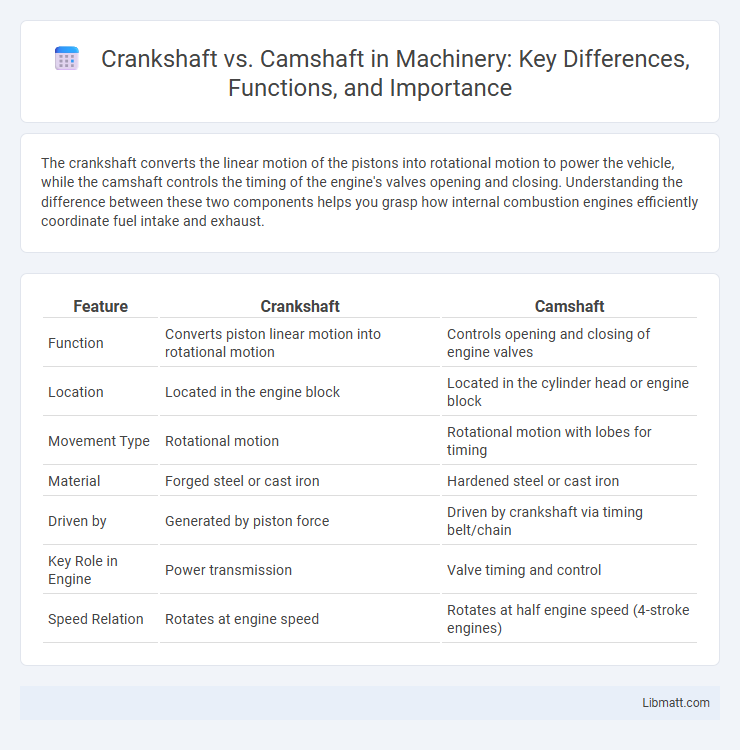 Crankshaft vs. Camshaft in Machinery: Key Differences, Functions, and Importance