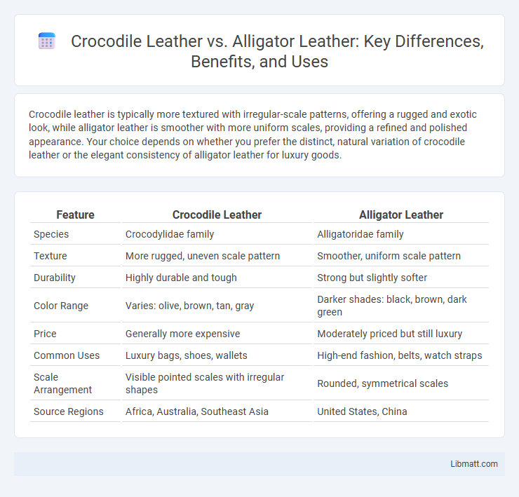 Crocodile Leather vs. Alligator Leather: Key Differences, Benefits, and Uses