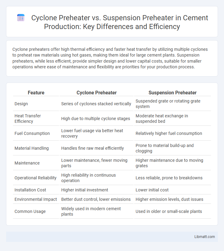 Cyclone Preheater vs. Suspension Preheater in Cement Production: Key Differences and Efficiency