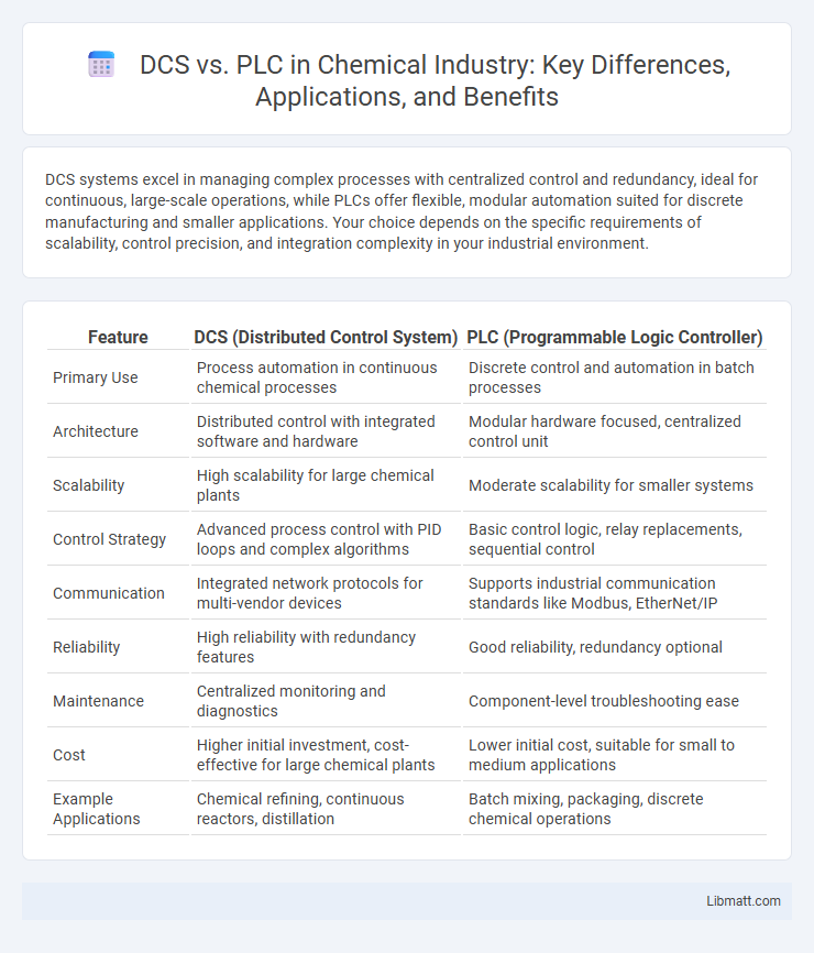 DCS vs. PLC in Chemical Industry: Key Differences, Applications, and Benefits