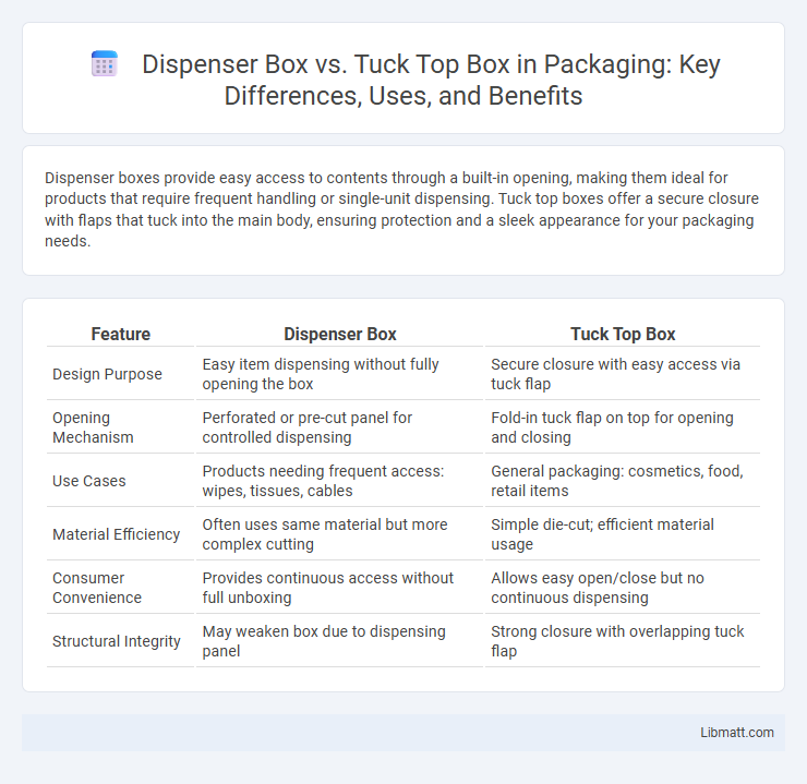 Dispenser Box vs. Tuck Top Box in Packaging: Key Differences, Uses, and Benefits