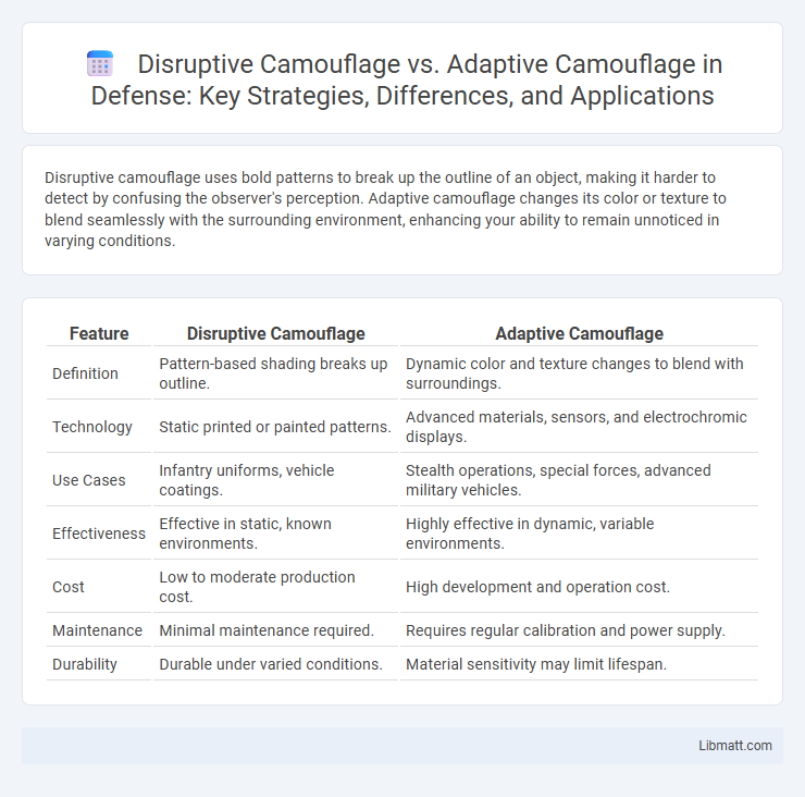 Disruptive Camouflage vs. Adaptive Camouflage in Defense: Key Strategies, Differences, and Applications