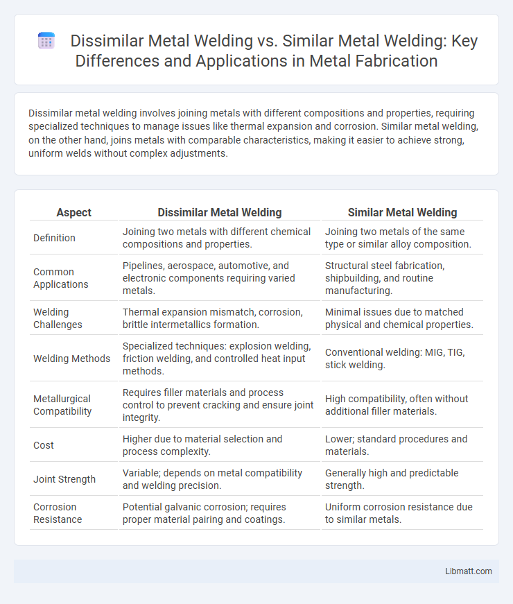 Dissimilar Metal Welding vs. Similar Metal Welding: Key Differences and Applications in Metal Fabrication