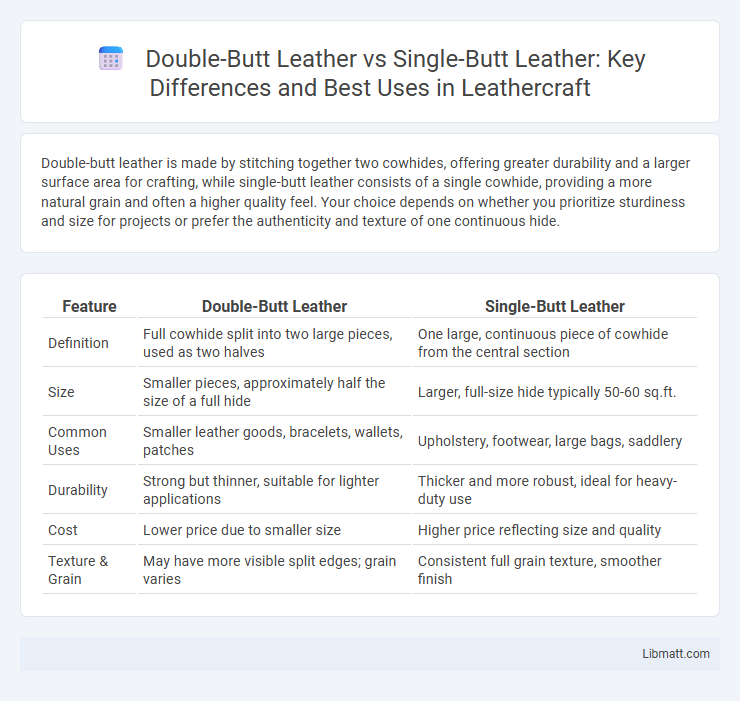 Double-Butt Leather vs Single-Butt Leather: Key Differences and Best Uses in Leathercraft