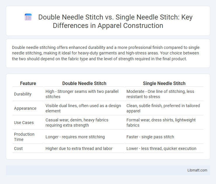 Double Needle Stitch vs. Single Needle Stitch: Key Differences in Apparel Construction