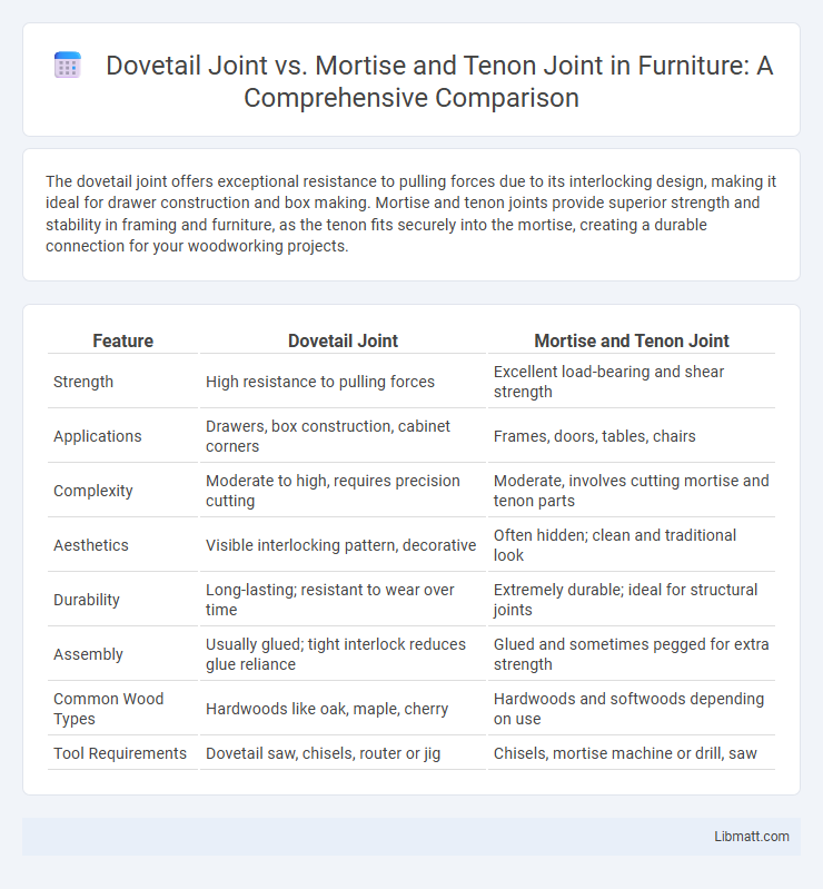 Dovetail Joint vs. Mortise and Tenon Joint in Furniture: A Comprehensive Comparison