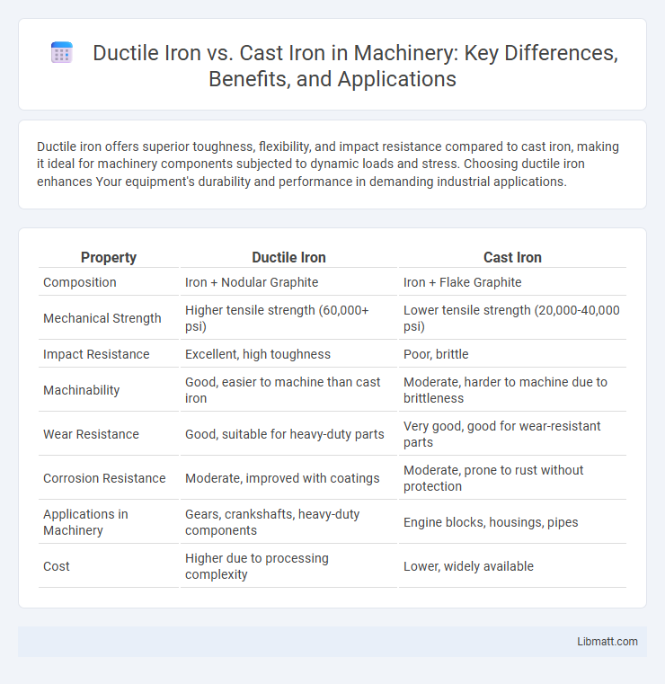 Ductile Iron vs. Cast Iron in Machinery: Key Differences, Benefits, and Applications