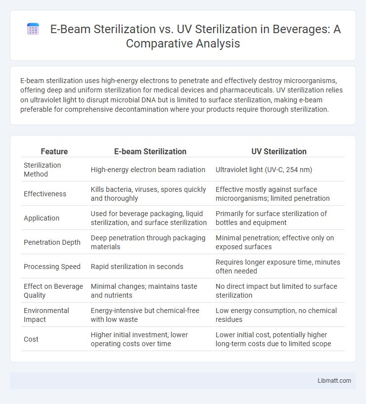 E-Beam Sterilization vs. UV Sterilization in Beverages: A Comparative Analysis
