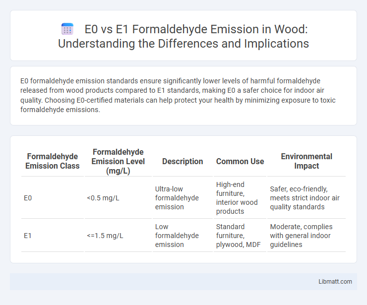 E0 vs E1 Formaldehyde Emission in Wood: Understanding the Differences and Implications