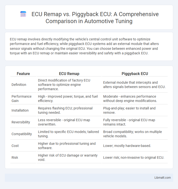 ECU Remap vs. Piggyback ECU: A Comprehensive Comparison in Automotive Tuning