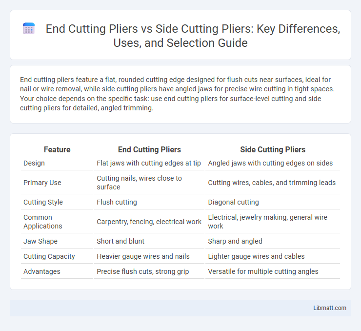 End Cutting Pliers vs Side Cutting Pliers: Key Differences, Uses, and Selection Guide