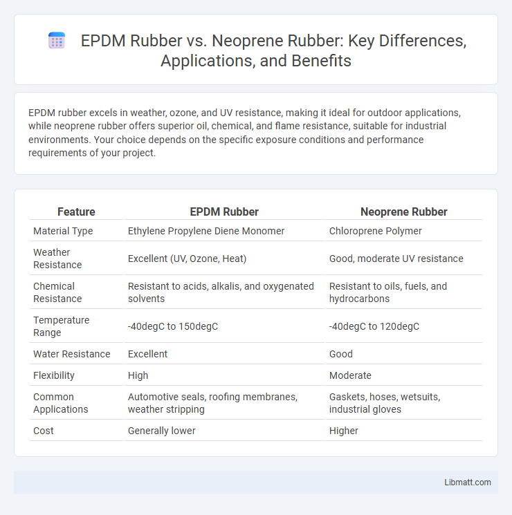 EPDM Rubber vs. Neoprene Rubber: Key Differences, Applications, and Benefits