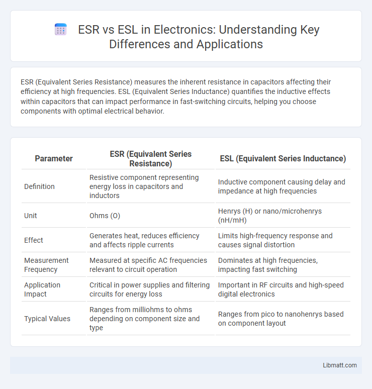 ESR vs ESL in Electronics: Understanding Key Differences and Applications