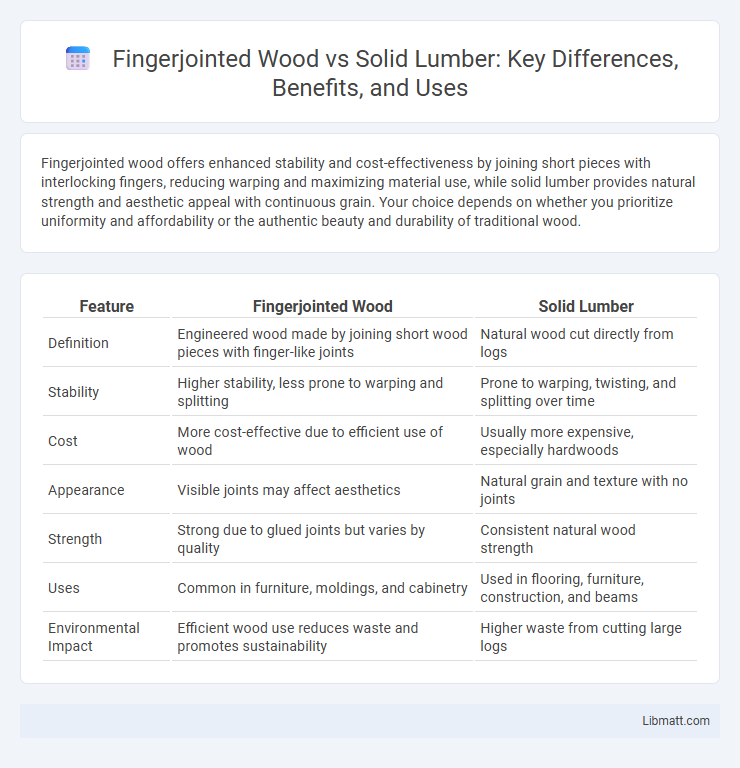 Fingerjointed Wood vs Solid Lumber: Key Differences, Benefits, and Uses